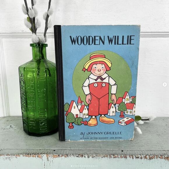 Antique Wooden Willie Book Johnny Gruelle Raggedy Ann Author Illustrations 1927 - Picture 1 of 10